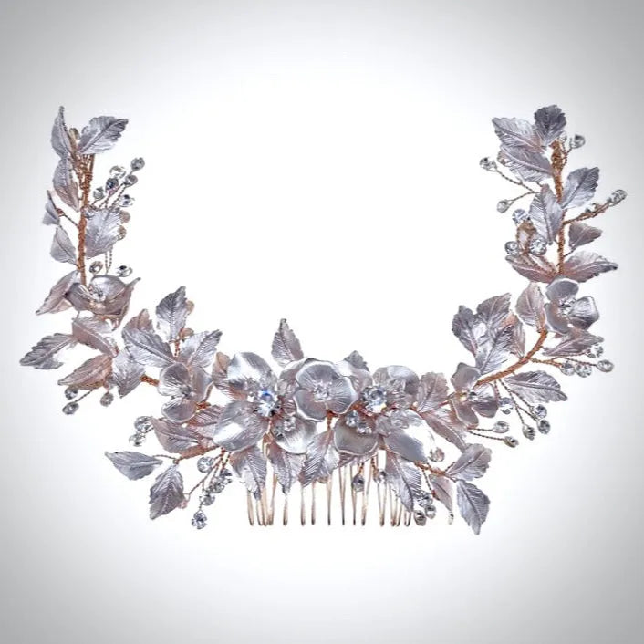 Wedding Hair Accessories - Crystal Bridal Hair Comb - Available in Rose Gold, Silver and Yellow Gold