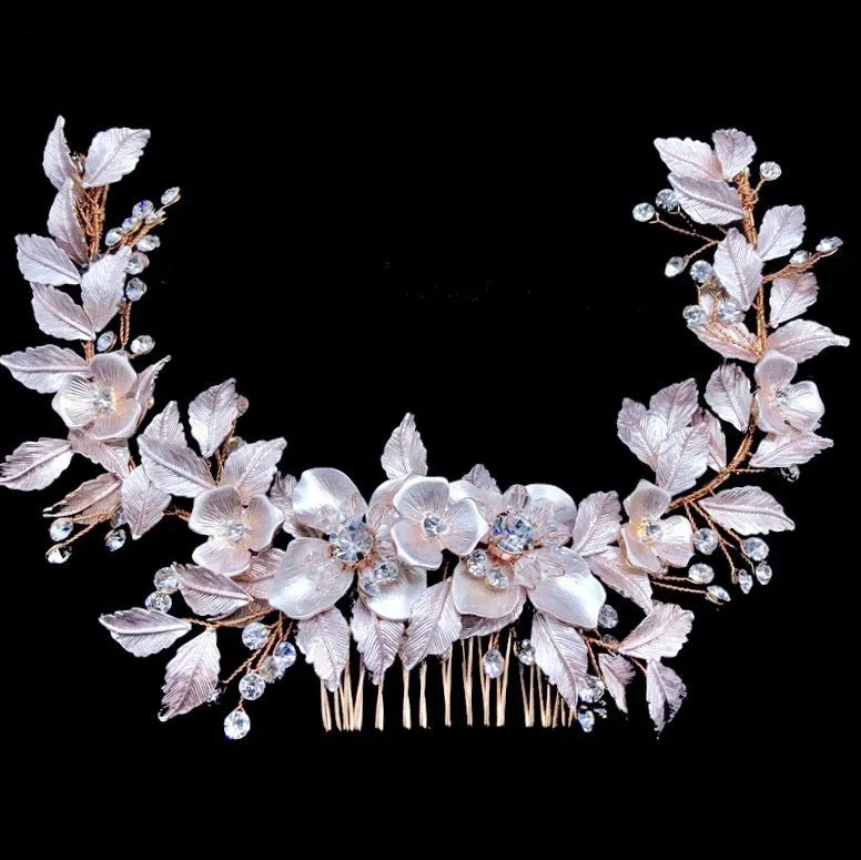 Wedding Hair Accessories - Crystal Bridal Hair Comb - Available in Rose Gold, Silver and Yellow Gold