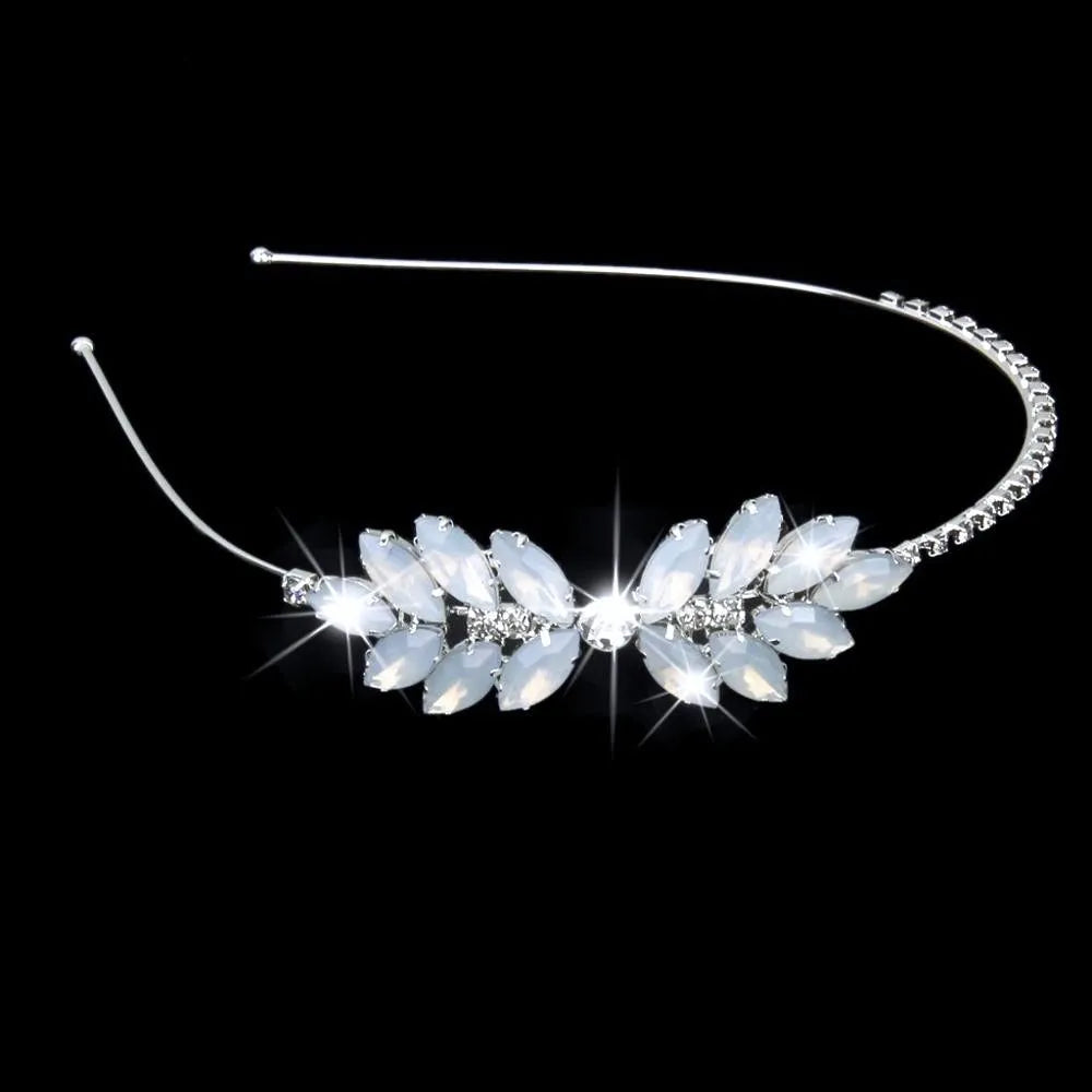 Wedding Hair Accessories - Swarovski Opal Bridal Side Headband