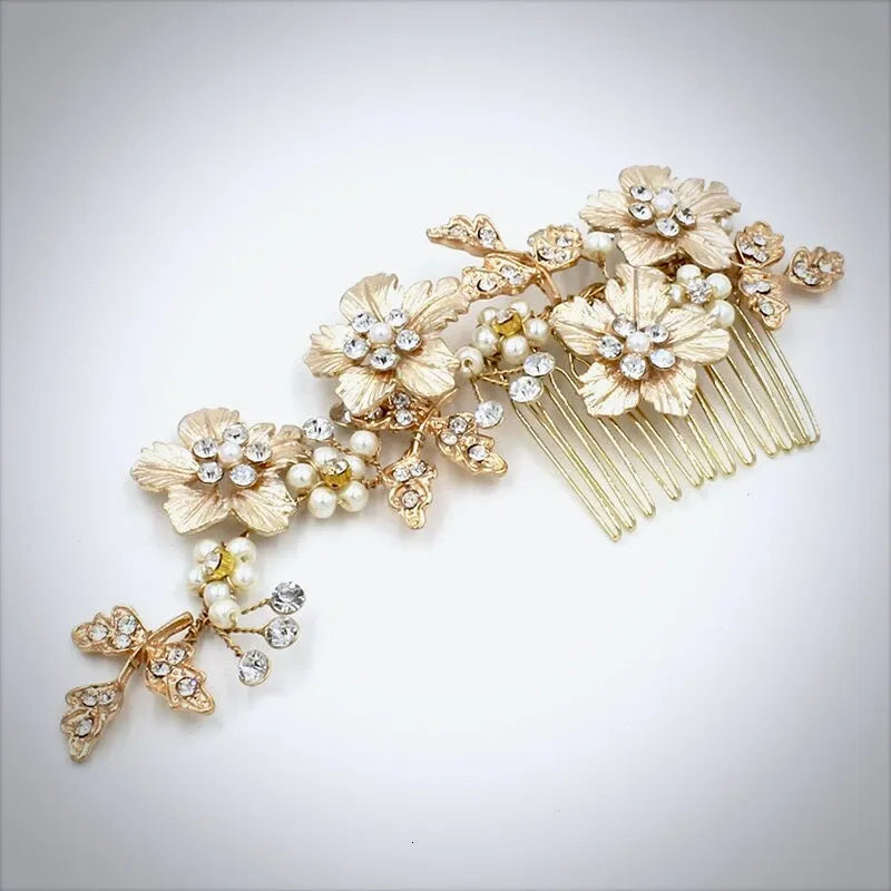Wedding Hair Accessories - Pearl Bridal Hair Comb - Available in Silver, Yellow Gold and Rose Gold