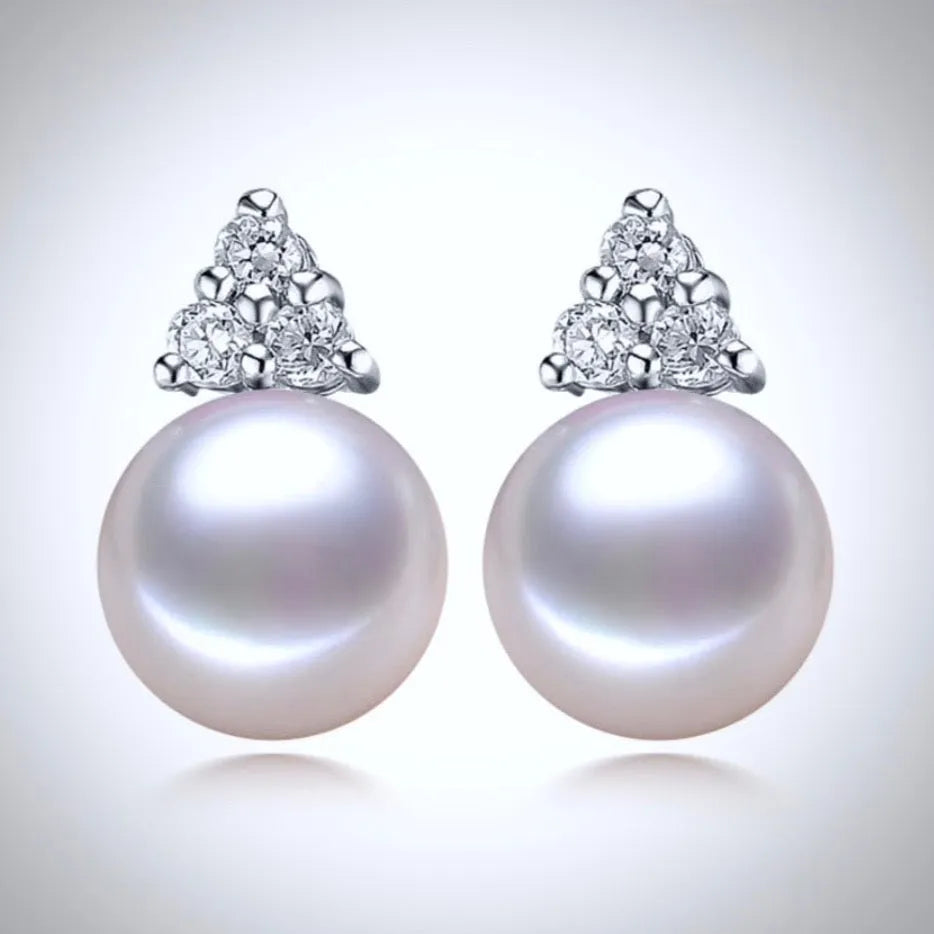 Wedding Pearl Jewelry - Sterling Silver and Natural Pearl Bridal Jewelry Set