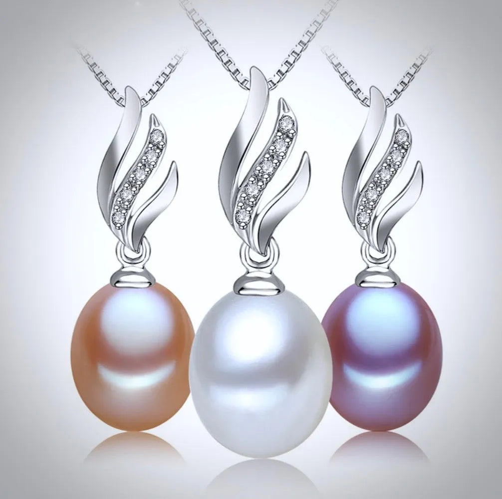 Wedding Pearl Jewelry - Sterling Silver and Natural Pearl Bridal Jewelry Set - More Colors Available