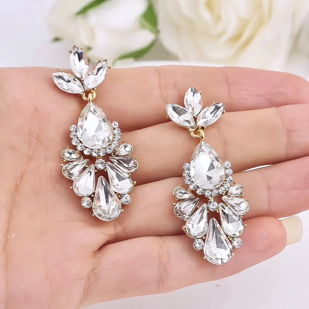 Wedding Jewelry - Rhinestone Bridal Earrings - Available in Gold and Silver