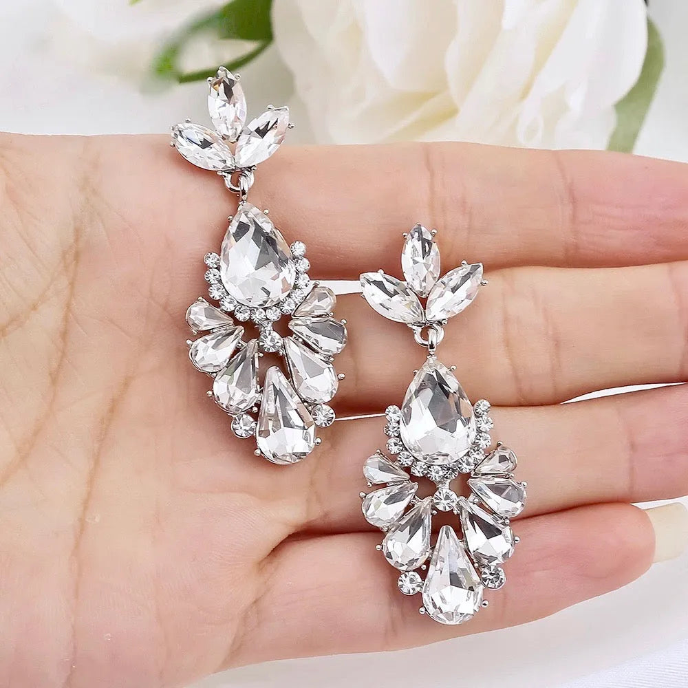 Wedding Jewelry - Rhinestone Bridal Earrings - Available in Gold and Silver