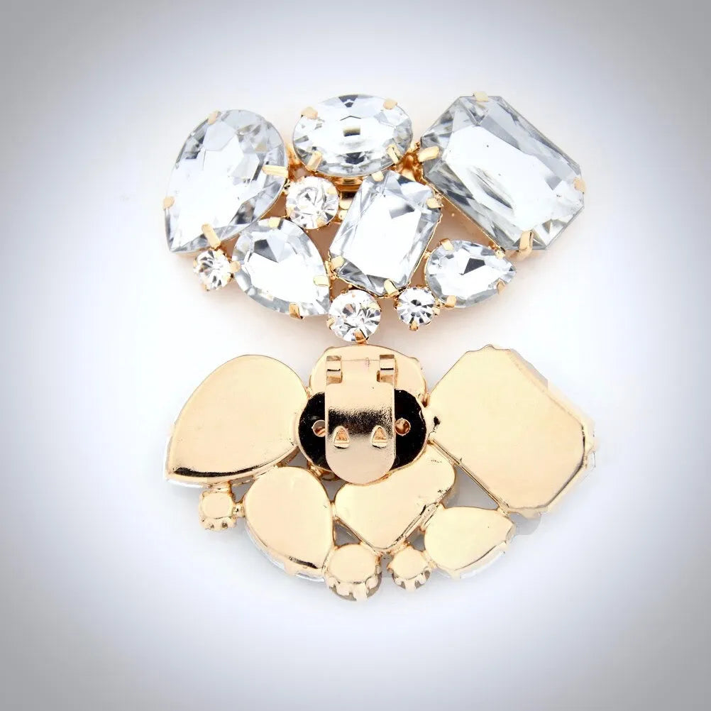 Wedding Accessories - Rose Gold Crystal Bridal Shoe Clips