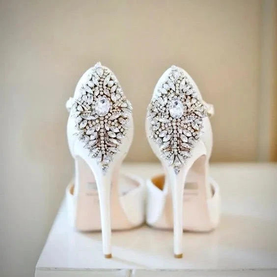 Crystal Bridal Shoe Accessories – Crystal Embellishments for Wedding Shoes Yellow Gold