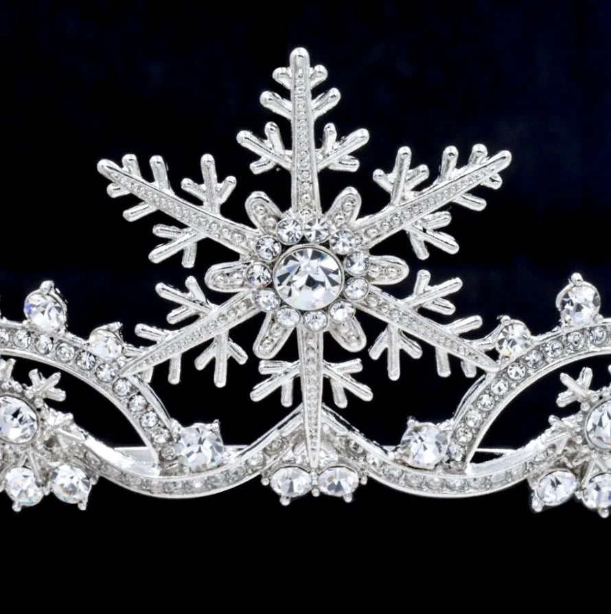 Wedding Hair Accessories - Winter Snowflake Bridal Tiara