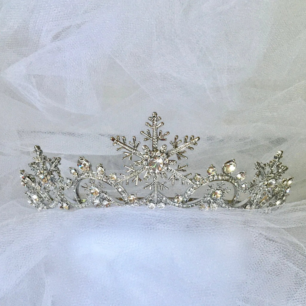 Wedding Hair Accessories - Winter Snowflake Bridal Tiara