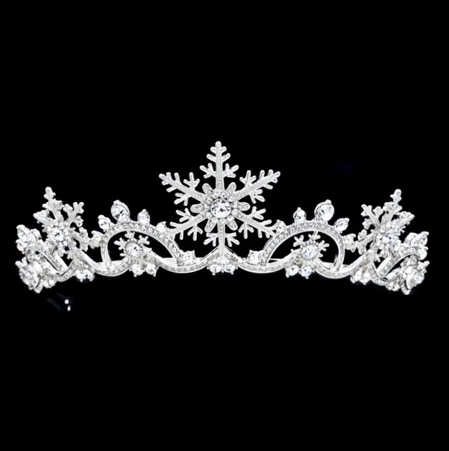 Wedding Hair Accessories - Winter Snowflake Bridal Tiara