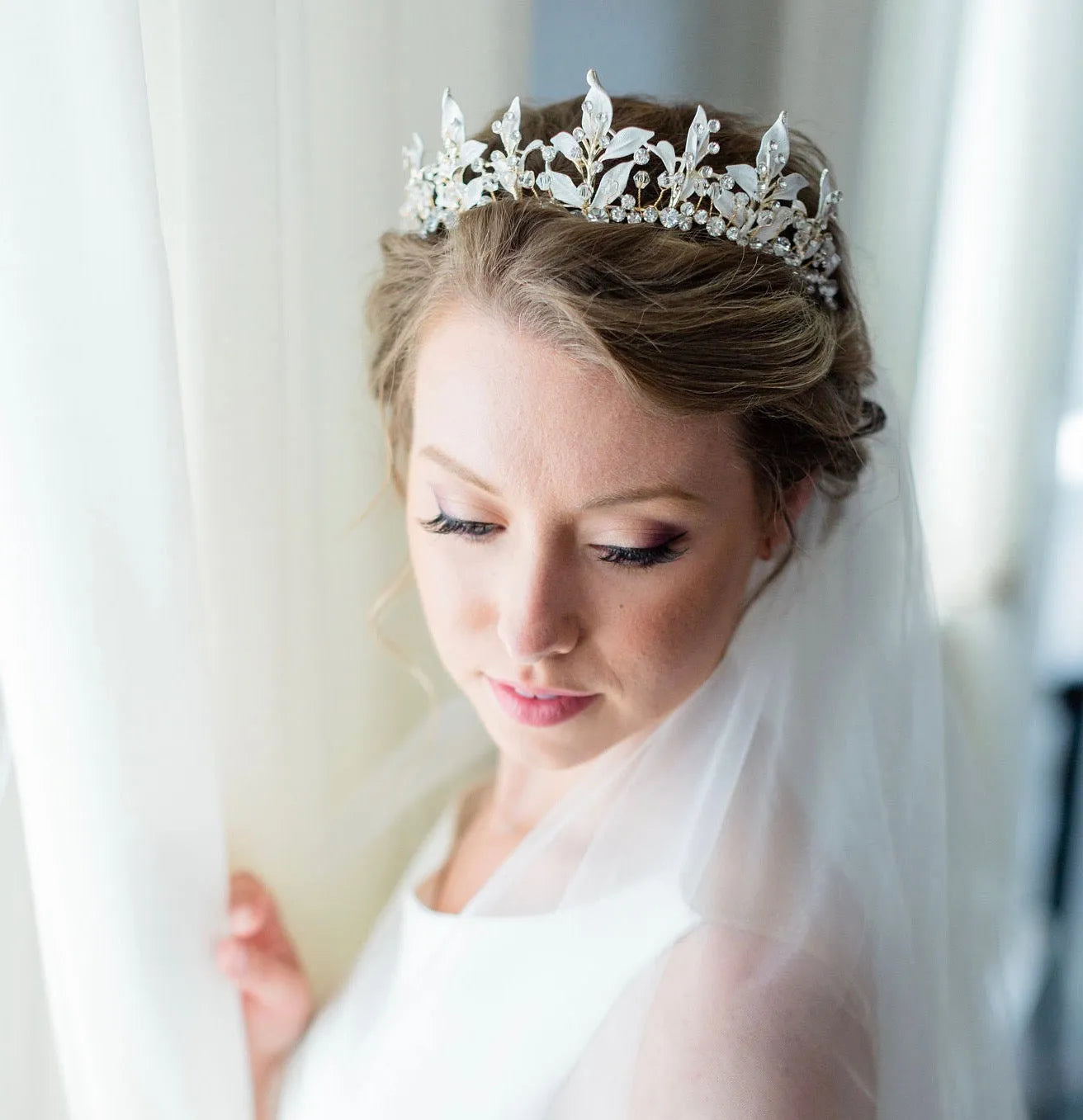 3.5cm Tall Drip CZ Crystal Wedding Bridal Queen Princess Tiara Crown 3.5cm Tall Drip CZ Crystal Wedding Bridal Queen Princess Tiara Crown