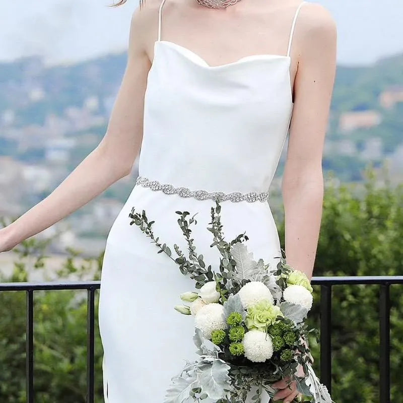 Wedding Accessories - Rhinestone Bridal Belt/Sash - Available in Rose Gold and Silver 