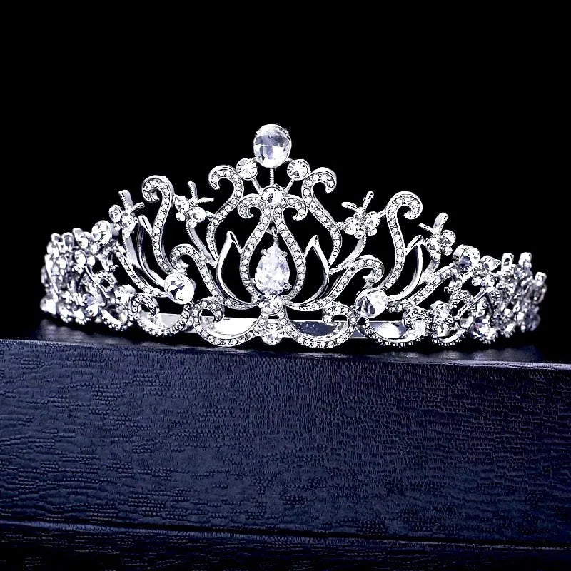 Wedding Hair Accessories - Silver Cubic Zirconia Bridal Tiara