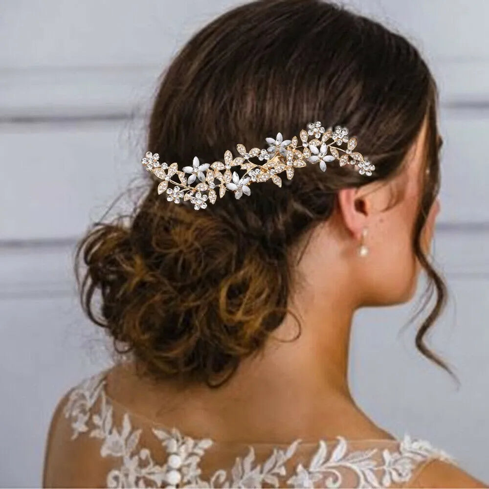 Wedding Hair Accessories - Austrian Crystal Hair Comb - Available in Rose Gold, Silver and Yellow Gold