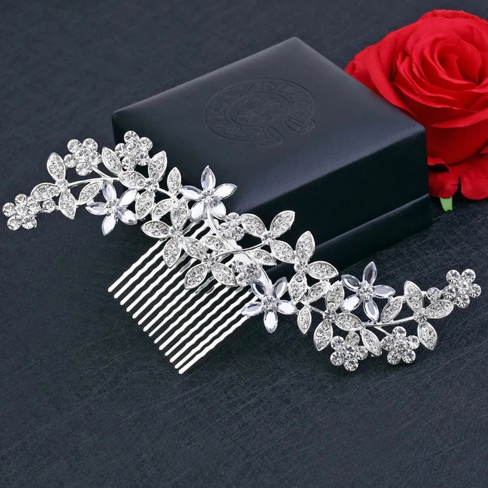 Wedding Hair Accessories - Austrian Crystal Hair Comb - Available in Rose Gold, Silver and Yellow Gold