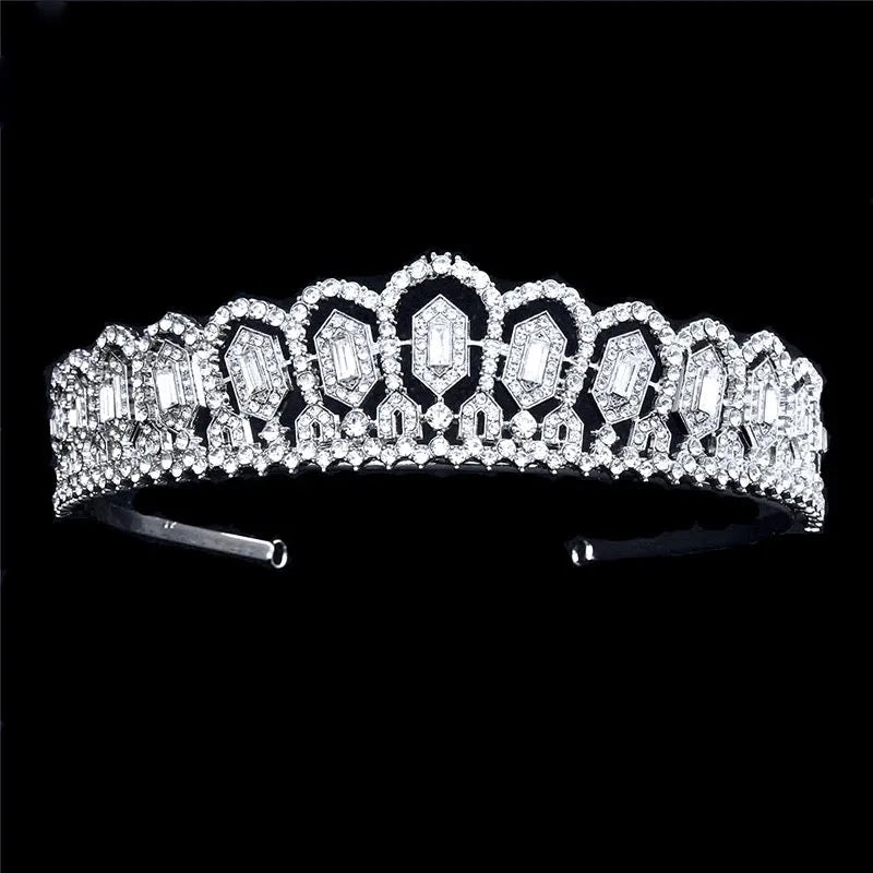Wedding Hair Accessories - Silver Cubic Zirconia Bridal Tiara