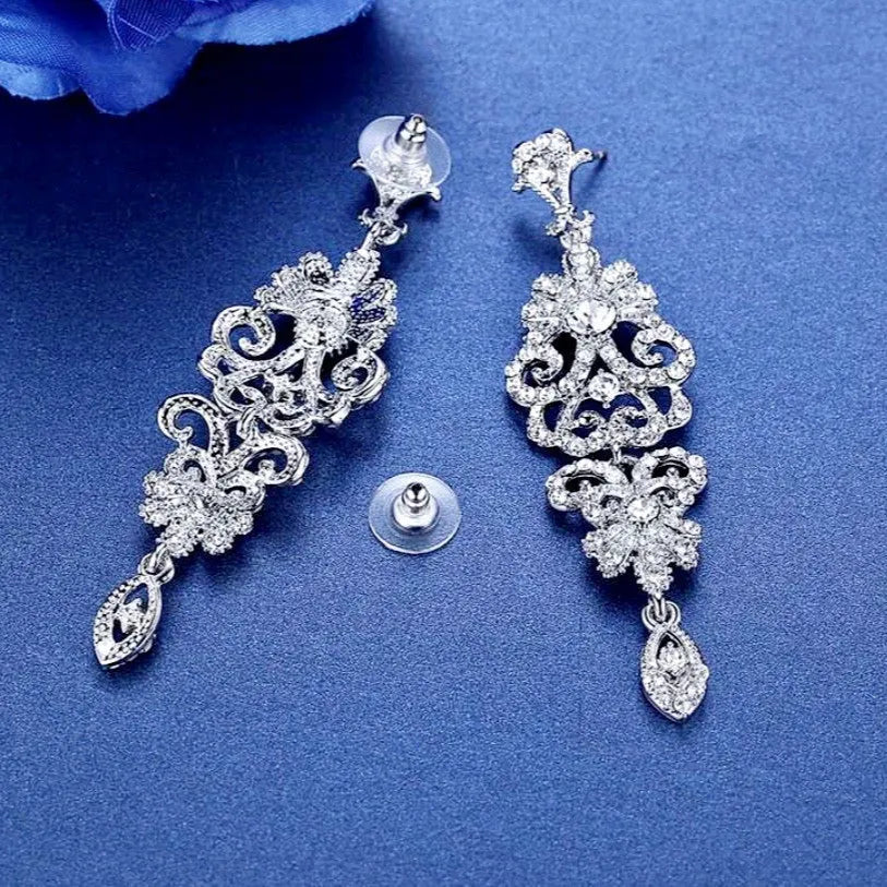 Wedding Jewelry - Rhinestone Bridal Earrings