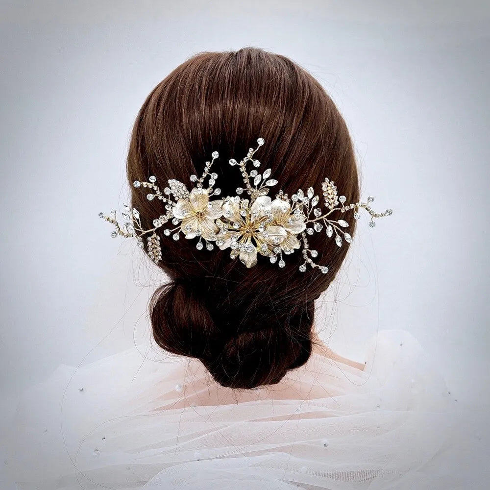 Wedding Hair Accessories - Crystal Bridal Hair Comb - Available in Gold and Silver