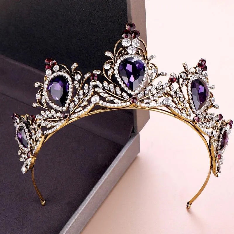 Wedding Hair Accessories - Victorian Gothic Purple Bridal Tiara