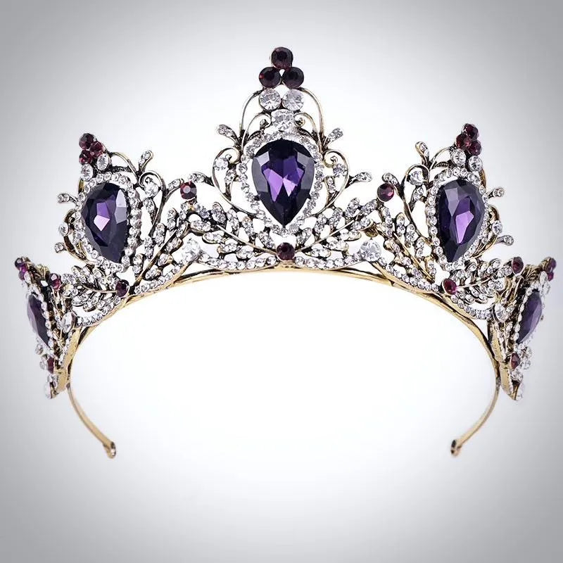 Wedding Hair Accessories - Victorian Gothic Purple Bridal Tiara