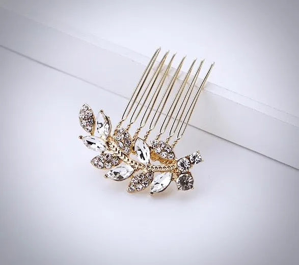 Wedding Hair Accessories - Crystal Bridal Hair Comb - Available in Gold and Silver