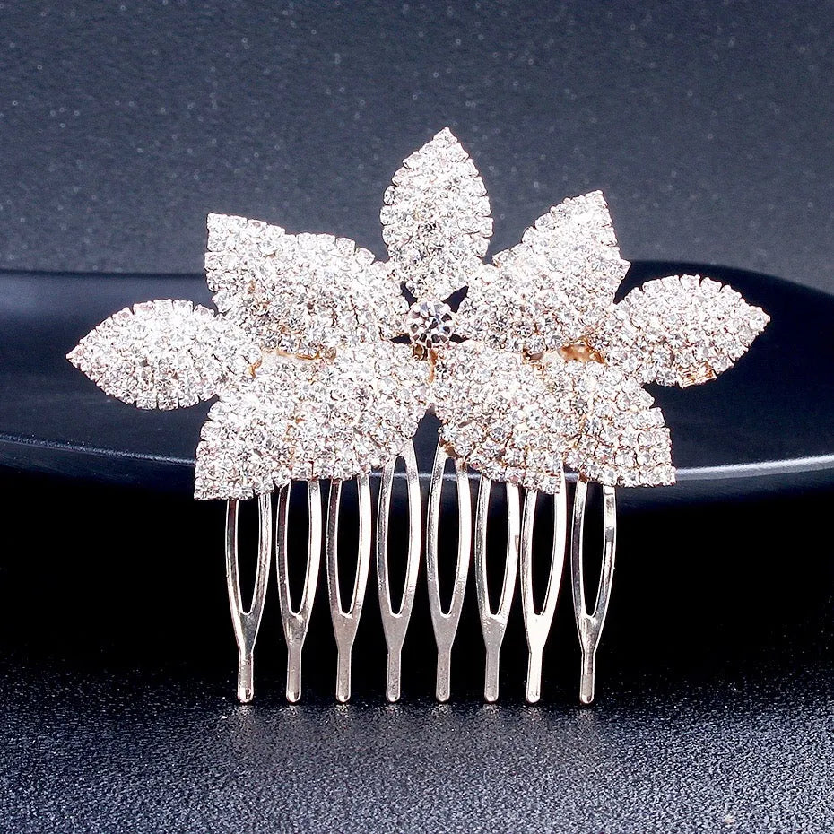 Wedding Hair Accessories - Crystal Bridal Hair Comb - Available in Yellow Gold, Rose Gold and Silver