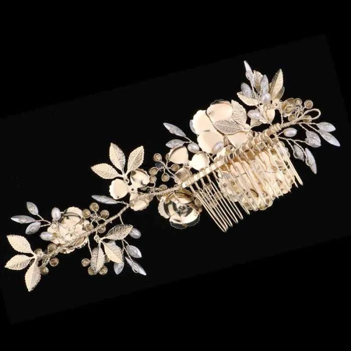 Wedding Hair Accessories - Pearl and Crystal Bridal Hair Comb