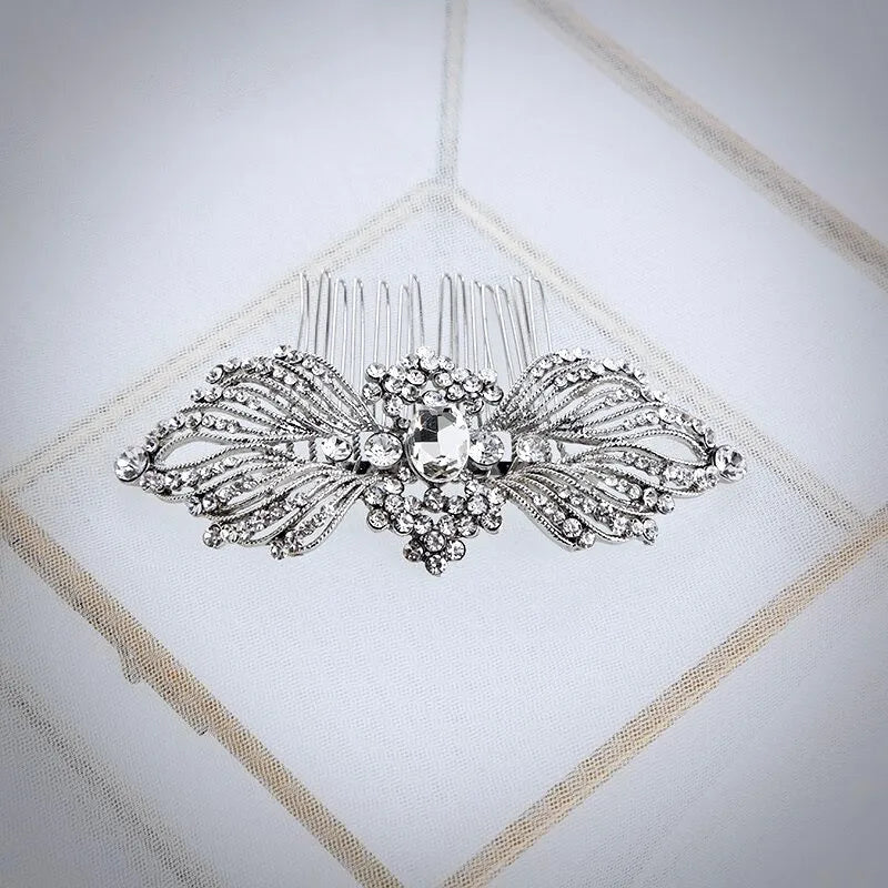 Wedding Hair Accessories - Vintage Crystal Bridal Hair Comb
