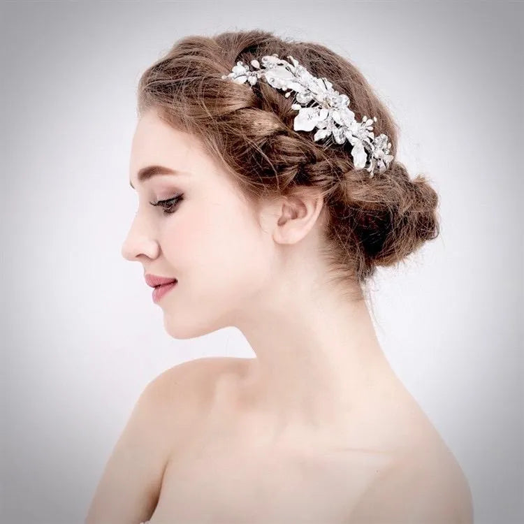 Wedding Hair Accessories - Freshwater Pearl and Crystal Bridal Hair Comb