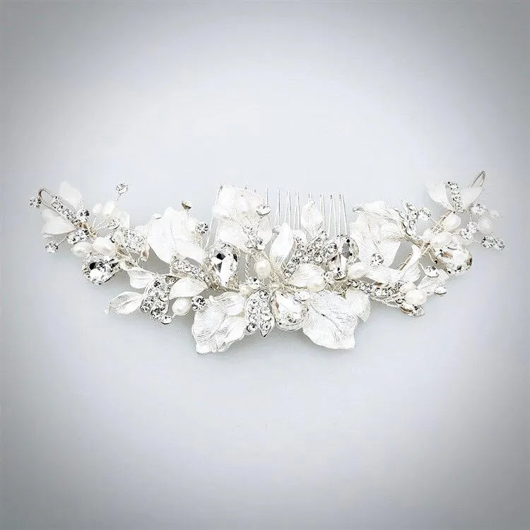 Wedding Hair Accessories - Freshwater Pearl and Crystal Bridal Hair Comb