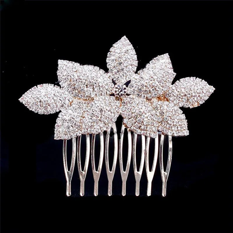 Wedding Hair Accessories - Crystal Bridal Hair Comb - Available in Yellow Gold, Rose Gold and Silver