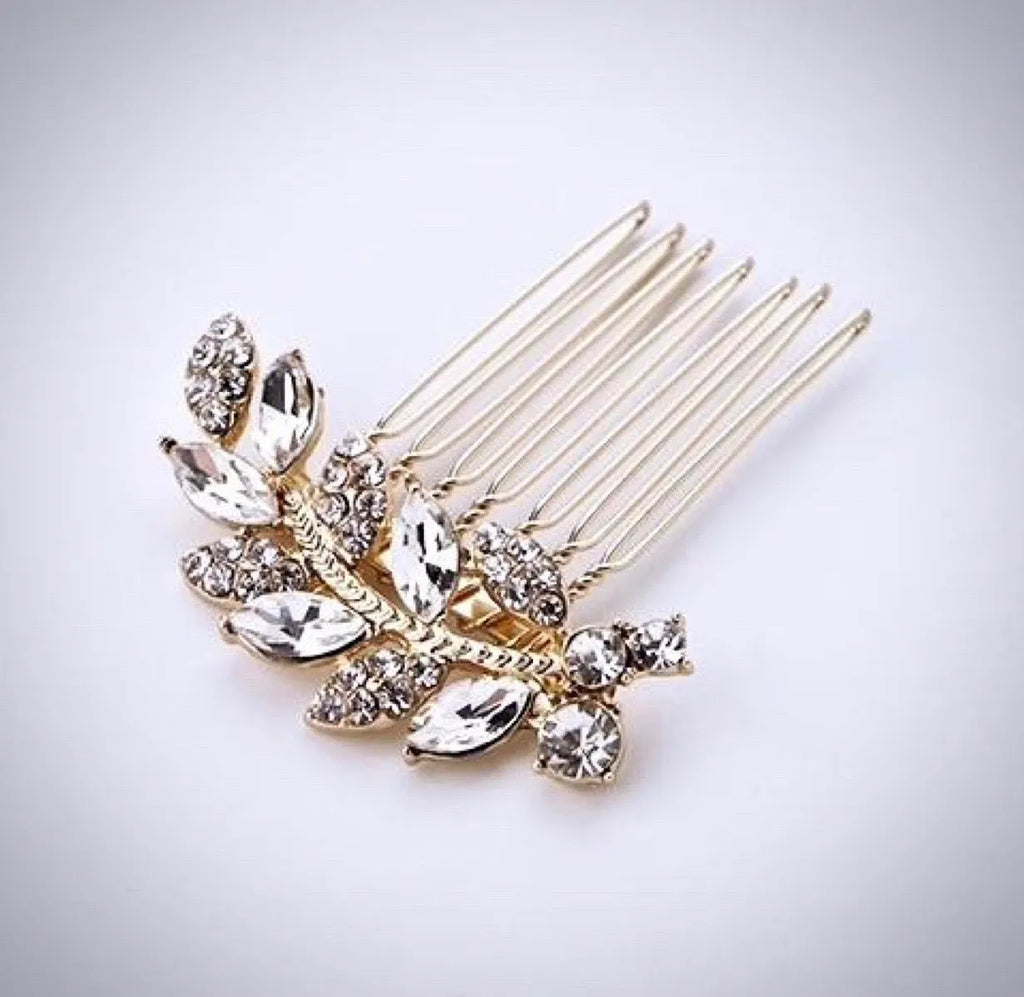 Wedding Hair Accessories - Crystal Bridal Hair Comb - Available in Gold and Silver