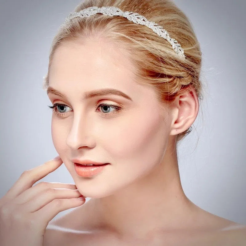 Wedding Hair Accessories - Crystal Bridal Headband - Available in Rose Gold, Silver and Yellow Gold