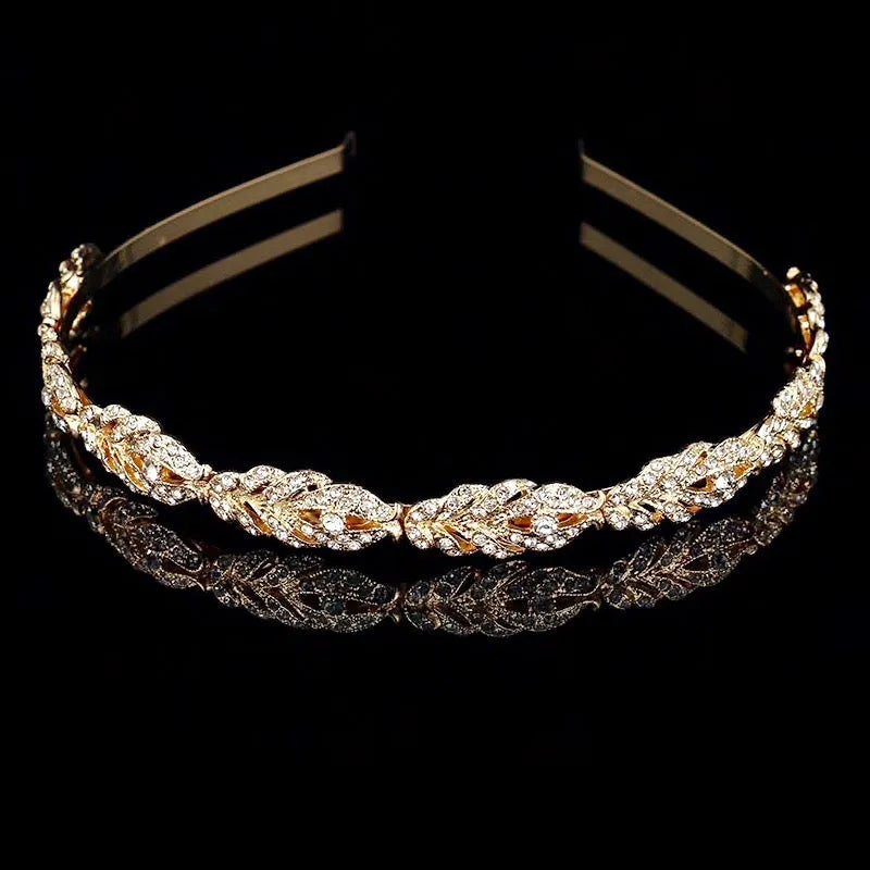 Wedding Hair Accessories - Crystal Bridal Headband - Available in Rose Gold, Silver and Yellow Gold