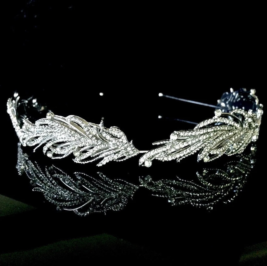 Wedding Hair Accessories - Micro-Pave Crystal Bridal Headband/Tiara