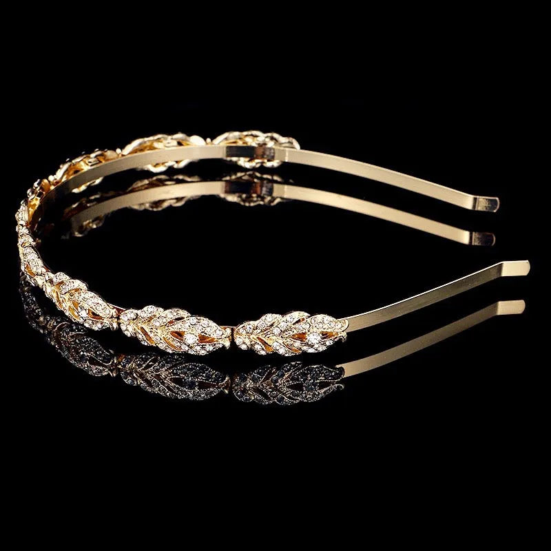 Wedding Hair Accessories - Crystal Bridal Headband - Available in Rose Gold, Silver and Yellow Gold