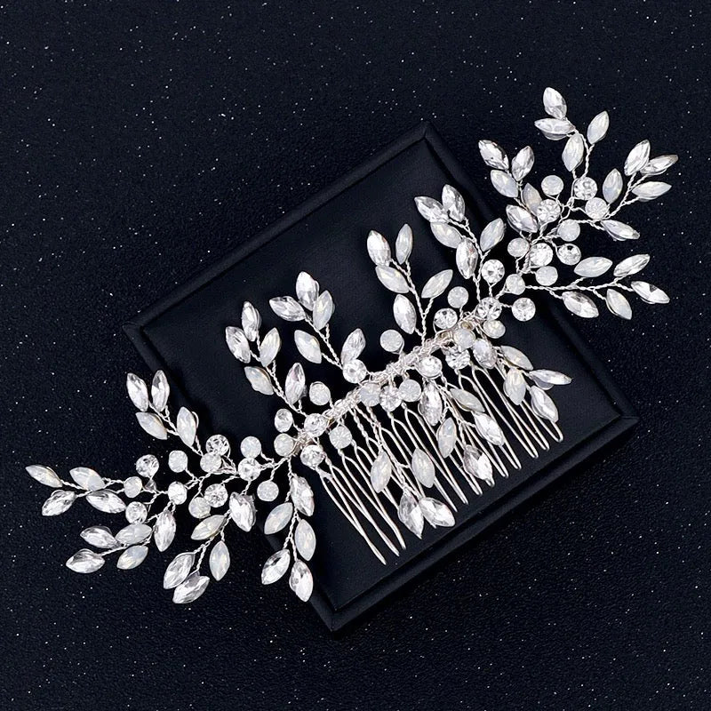 Wedding Hair Accessories -  Opal Bridal Hair Comb