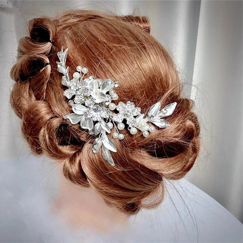 Wedding Hair Accessories - Pearl Bridal Hair Comb - Available in Silver and Rose Gold