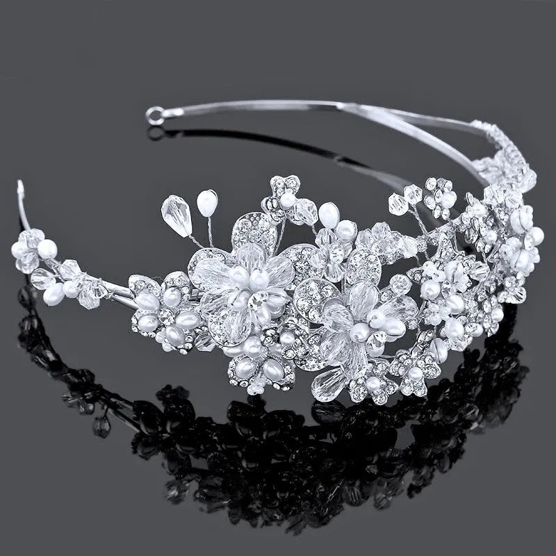 Wedding Hair Accessories - Pearl and Crystal Bridal Headband