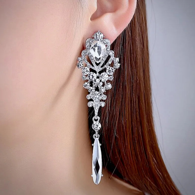 Wedding Jewelry - Rhinestone Bridal Earrings