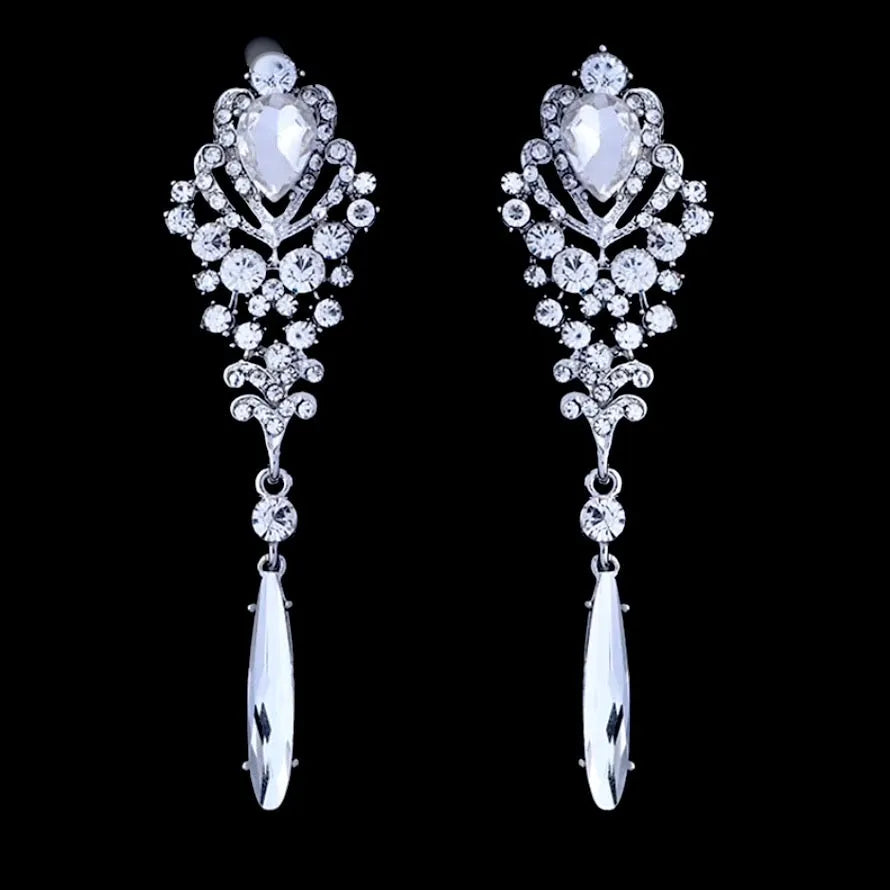 Wedding Jewelry - Rhinestone Bridal Earrings