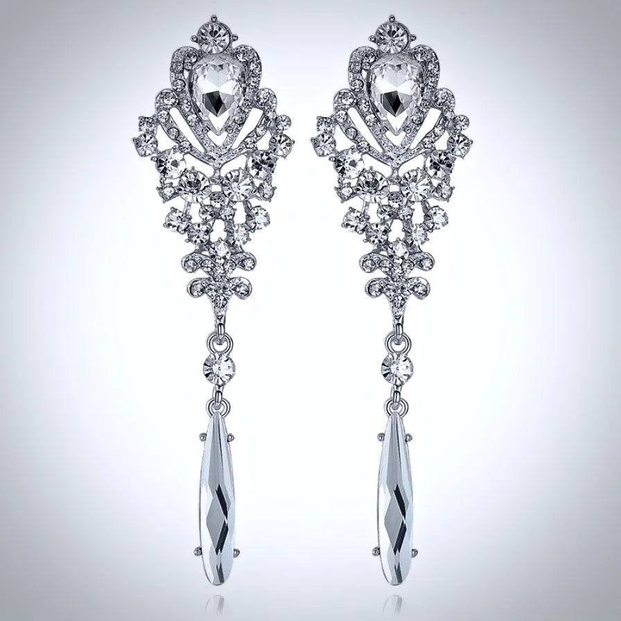 Wedding Jewelry - Rhinestone Bridal Earrings