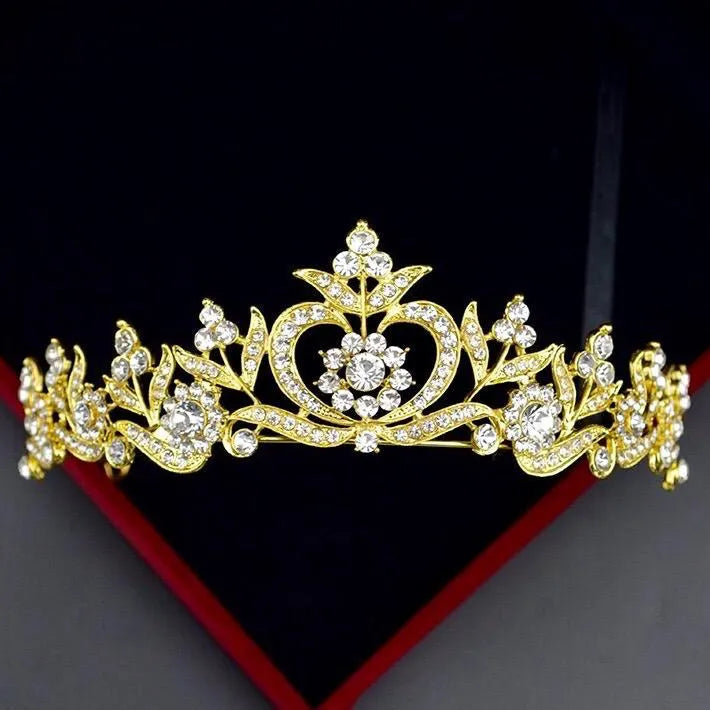 Wedding Hair Accessories - Rhinestone Bridal Tiara - Available in Silver, Yellow Gold and Rose Gold