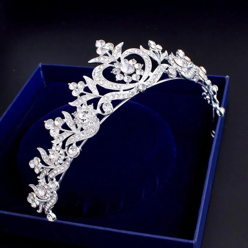 Wedding Hair Accessories - Rhinestone Bridal Tiara - Available in Silver, Yellow Gold and Rose Gold