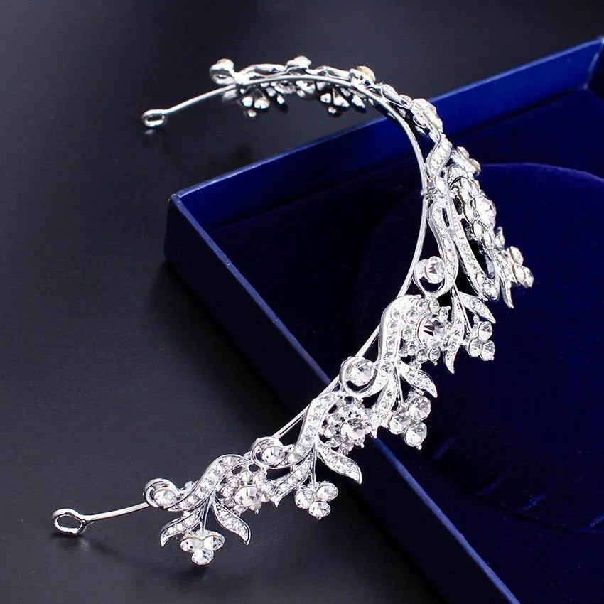 Wedding Hair Accessories - Rhinestone Bridal Tiara - Available in Silver, Yellow Gold and Rose Gold