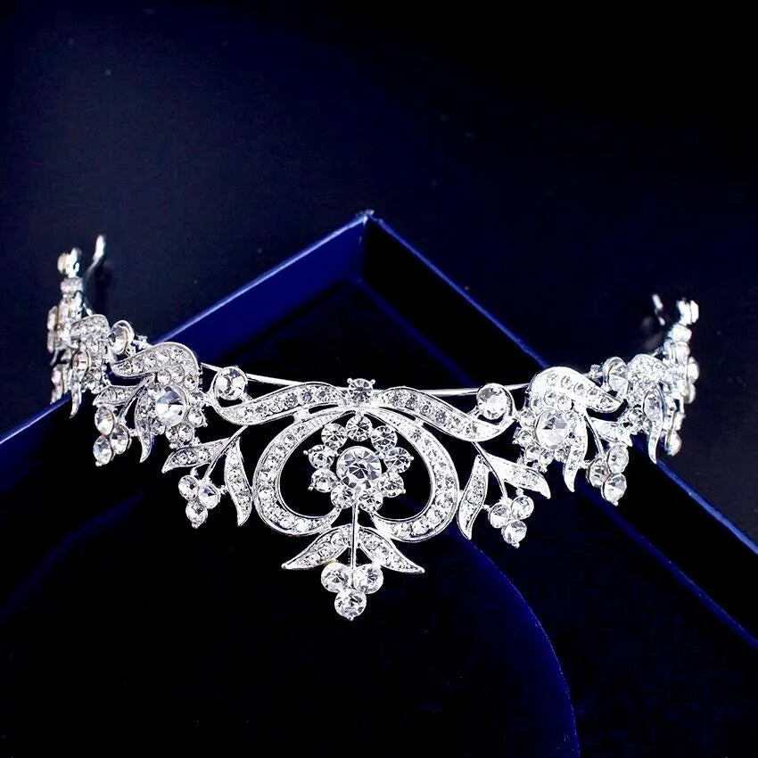 Wedding Hair Accessories - Rhinestone Bridal Tiara - Available in Silver, Yellow Gold and Rose Gold