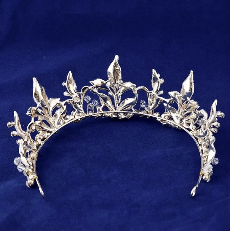 Wedding Jewelry and Accessories - Gold Bridal 3-Piece Jewelry Set With Tiara