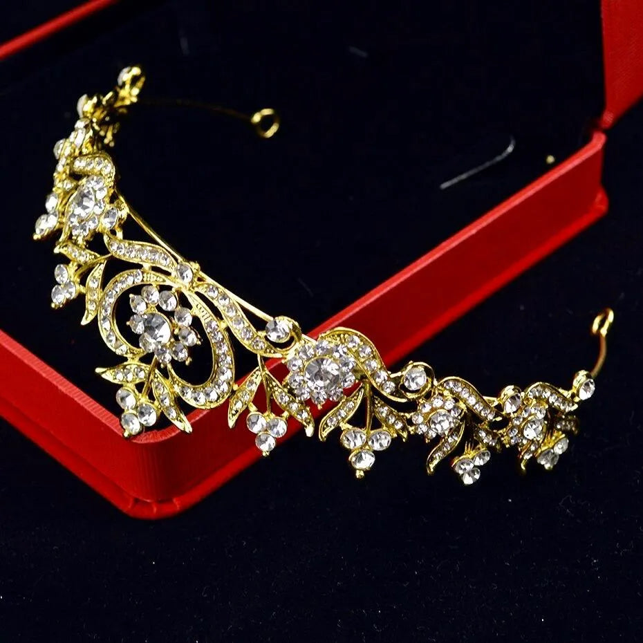Wedding Hair Accessories - Rhinestone Bridal Tiara - Available in Silver, Yellow Gold and Rose Gold