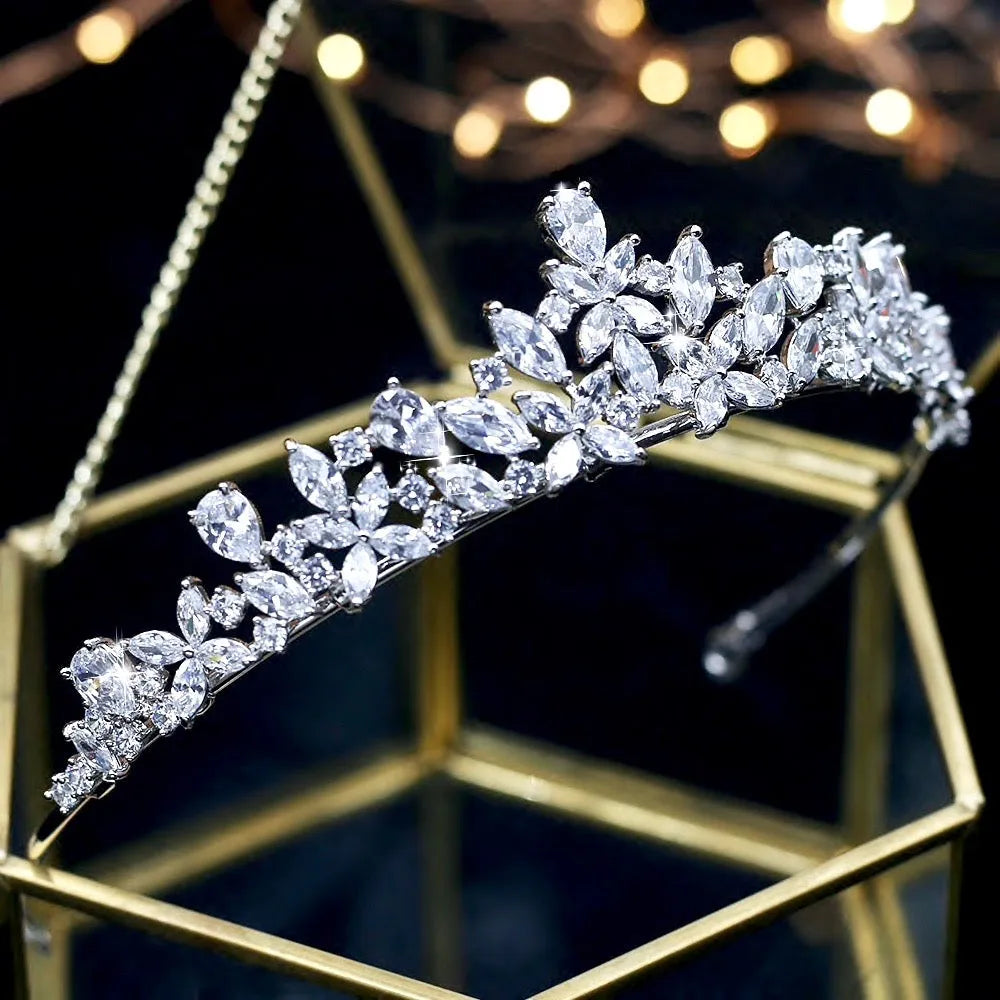 Wedding Hair Accessories - Wedding Cubic Zirconia Tiara