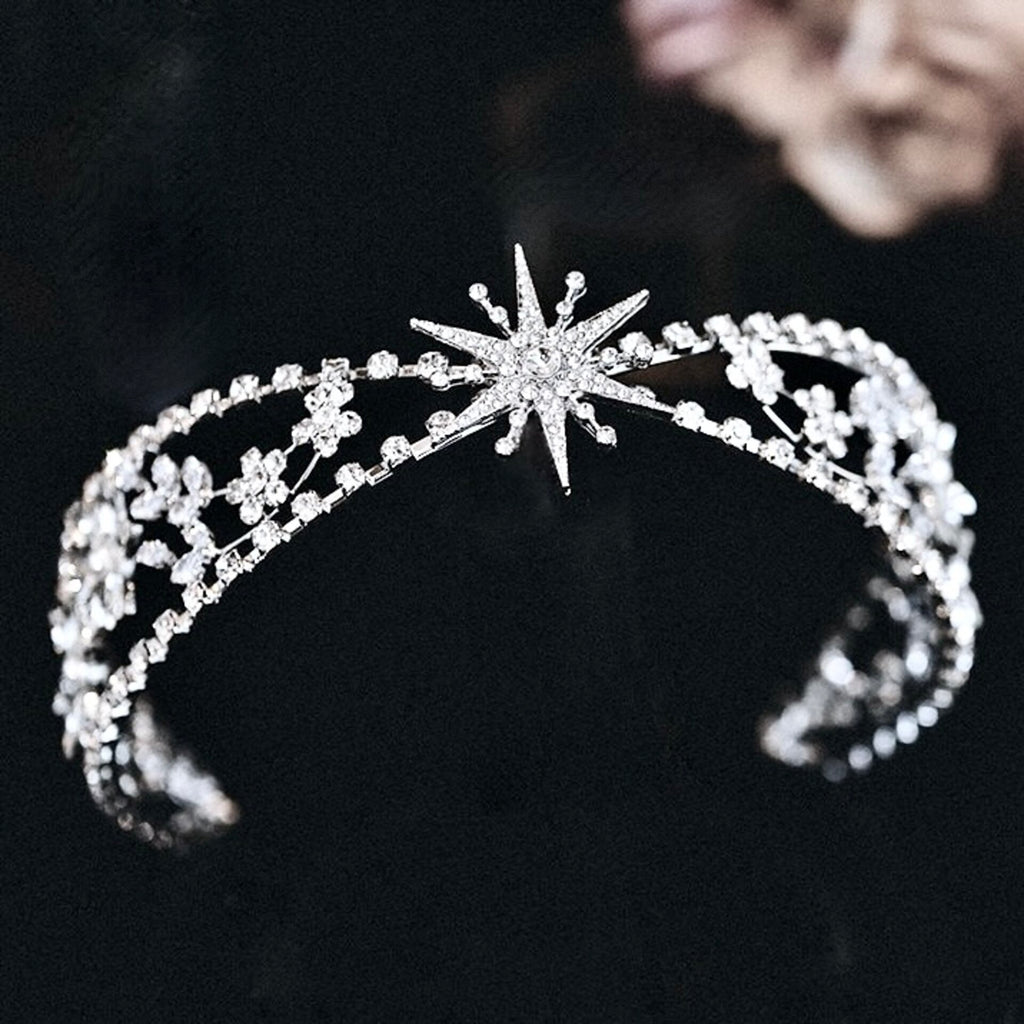 Wedding Hair Accessories - Winter Star Bridal Headband Tiara