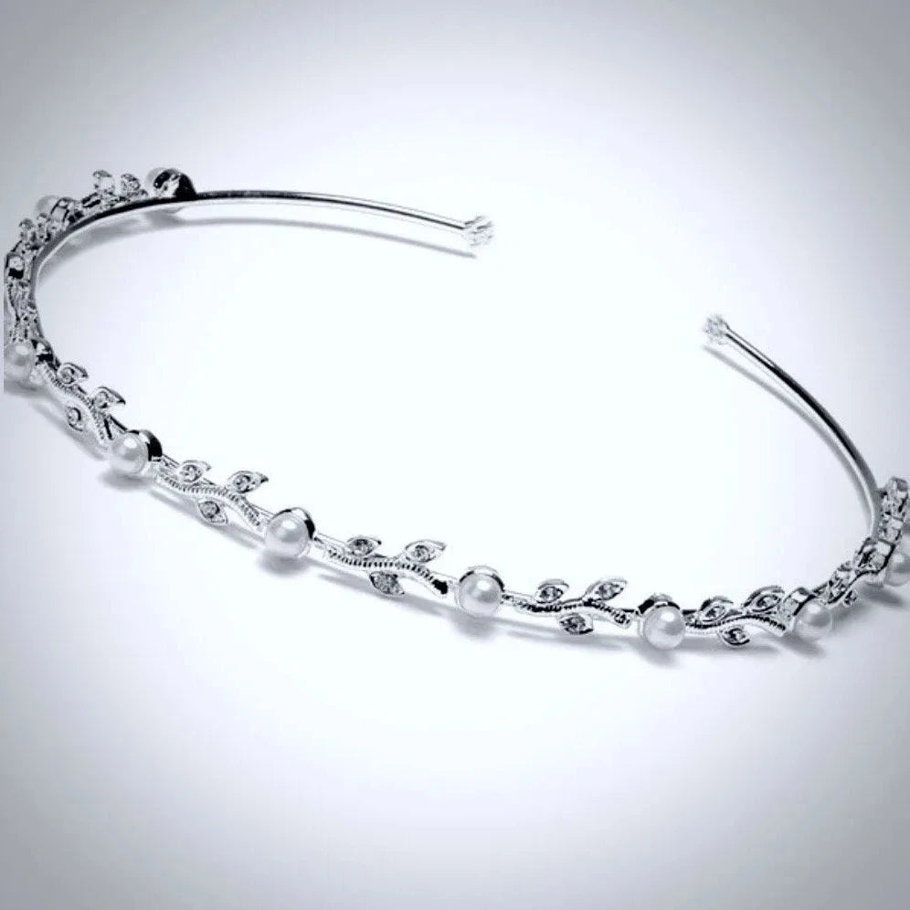 Wedding Hair Accessories - Pearl and Crystal Bridal Headband